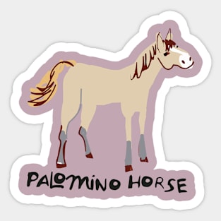 Palomino horse in pink Sticker